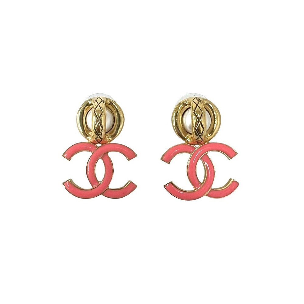 CHANEL Coco Mark GP Earrings, Gold Jewelry, 50773